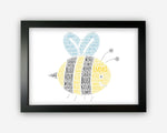Personalised Bumblebee Bee Wasp Hornet Gift Word Art Wall Room Decor Prints GC1364