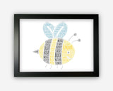 Personalised Bumblebee Bee Wasp Hornet Gift Word Art Wall Room Decor Prints GC1364