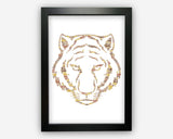 Personalised Tiger For Animal Lover Tiger Gift Word Art Wall Room Decor Prints NP136