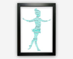 Personalised Word Art Gift Ballet Girl 7 Gift Ballet Print Gift For Dance Lovers Wall Prints Wall Art Wall Decor Gift Wall Art Dancer GC1045