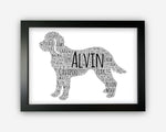Personalised Cavapoo Gifts Word Art Wall Print - Dog Lover Gifts Wall Decor Custom Word Cloud Wall Art A3 A4 A5 8x10 Print SC0036