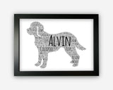 Personalised Cavapoo Gifts Word Art Wall Print - Dog Lover Gifts Wall Decor Custom Word Cloud Wall Art A3 A4 A5 8x10 Print SC0036