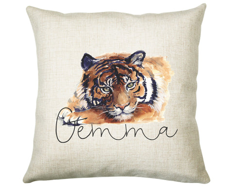 Personalised Tiger Cushion Gift Printed Name Design Big Cat Cushion Throw Pillow Gift For Mum Dad Friend Bedroom Birthday Gift CS138