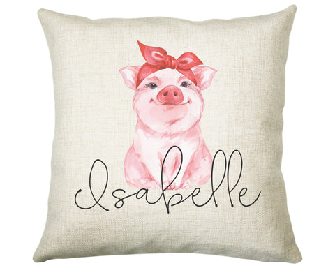 Personalised Piglet Pig Cushion Gift Printed Name Design - Cushion Throw Pillow Gift For Mum Friend Bedroom Birthday Christmas Gift CS067