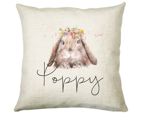 Personalised Bunny Rabbit Cushion Gift Printed Name Design - Cushion Throw Pillow Gift For Mum Friend Bedroom Birthday Christmas Gift CS068