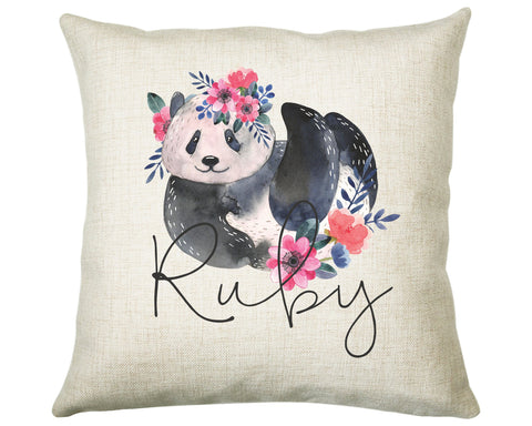 Personalised Panda Bear Cushion Gift Printed Name Design Cushion Throw Pillow Gift For Mum Dad Friend Bedroom Birthday Christmas Gift CS074