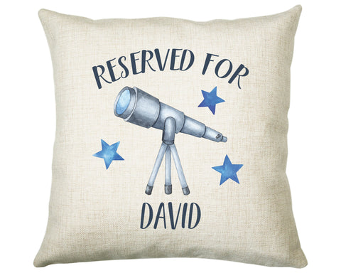 Personalised Telescope Reserved For Cushion Gift Printed Name Design Cushion Throw Pillow Gift For Him Her Christmas Gift CS358