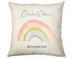 Personalised Rainbow Cushion Magical Gift Printed Name Design New Baby Gift - Pillow Gift Girls Bedroom Decor For Birthday Gift CS322