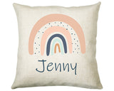 Personalised Rainbow Cushion Gift Printed Name Design - Cushion Throw Pillow Gift For Girls Mum Nan Sister Her Birthday Christmas Gift CS002