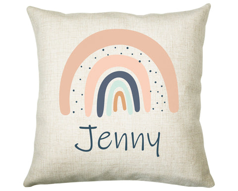 Personalised Rainbow Cushion Gift Printed Name Design - Cushion Throw Pillow Gift For Girls Mum Nan Sister Her Birthday Christmas Gift CS002