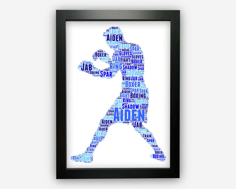 Personalised Word Art Gift Boxing Gifts Photo Gifts Print Gift For Boxer Wall Prints Wall Art Wall Decor Sport Gift PG3333