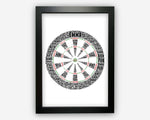 Personalised Word Art Gift Darts Gift Dart Player Gift Dart Board Wall Art Wall Prints Wall Art Gift Wall Art Prints NP081