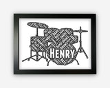 Personalised Drummer Gifts For Drums Player Musician Gift - Rock Band Member Drum Drummers Gift Wall Prints Wall Art Wall Decor Gift GC1309