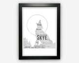 Personalised Wolf Lover Gifts Word Art Wall Print - Howling Gifts Wall Decor Custom Word Cloud Wall Art A3 A4 A5 8x10 Print SC0105