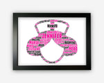 Personalised Nurse For Nurses Doctor Surgeon Gift Word Art Wall Room Decor Prints PG0579