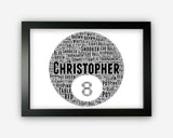 Personalised Word Art Gift Snooker Gifts Billiards Gifts Print Pool Gifts For Runner Wall Prints Wall Art Gift Wall Art GC1146
