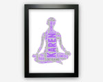 Personalised Yoga Yogi For Yoga Instructor Gift Word Art Wall Room Decor Prints NP123
