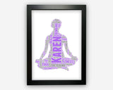 Personalised Yoga Yogi For Yoga Instructor Gift Word Art Wall Room Decor Prints NP123