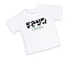 Personalised Dinosaur 4th Birthday T Shirt Top For Boys - Custom Design With Name Age - Forth Birthday Four 4 White T-shirt Gift Idea TEE010
