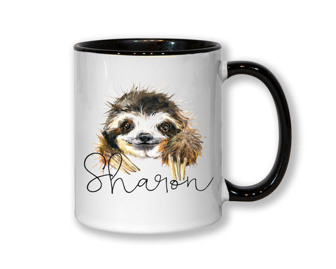 Personalised Sloth Coffee Mug MGZ079