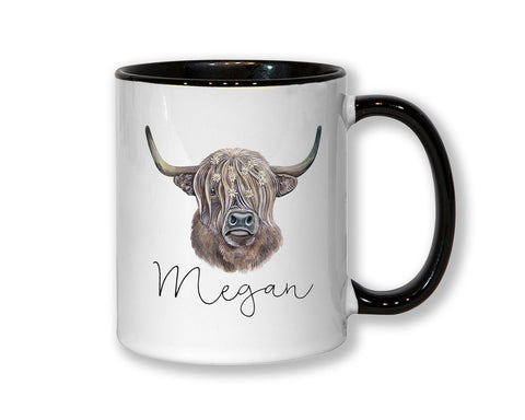Personalised Highland Cow Coffee Mug MGZ314