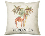 Personalised Camel Cushion Gift Printed Name Design-Cushion Throw Pillow Gift For Him/Her Sitting Room Bedroom Birthday Christmas Gift CS477