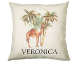 Personalised Camel Cushion Gift Printed Name Design-Cushion Throw Pillow Gift For Him/Her Sitting Room Bedroom Birthday Christmas Gift CS477