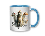 Cat Gift For Cat Lovers - Personalised Coffee Mug with Name - Cat Themed Gift for Cat Owner - Gift for Girls - Watercolour Warrior MGZ546