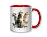 Cat Gift For Cat Lovers - Personalised Coffee Mug with Name - Cat Themed Gift for Cat Owner - Gift for Girls - Watercolour Warrior MGZ546
