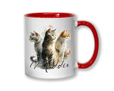 Cat Gift For Cat Lovers - Personalised Coffee Mug with Name - Cat Themed Gift for Cat Owner - Gift for Girls - Watercolour Warrior MGZ546