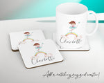 Personalised Fairy Rainbow Cushion Gift Printed Name Design - Pillow Gift For Girls Boys Nursery Bedroom Decor Gift CS246