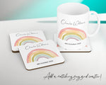 Personalised Rainbow Cushion Magical Gift Printed Name Design New Baby Gift - Pillow Gift Girls Bedroom Decor For Birthday Gift CS322