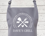 Mens Apron Personalised Gift - Fathers Day Gift for Dad Barbecue BBQ Cooking Apron - BBQ King of the Grill - Grilling Apron Gift Idea AP044