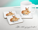 Personalised Deer Cushion Gift Printed Name Design - Cushion Throw Pillow Gift For Mum Dad Friend Bedroom Birthday Christmas Gift CS080