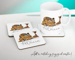 Personalised Giraffe Cushion Gift Printed Name Design - Cushion Throw Pillow Gift For Mum Dad Friend Bedroom Birthday Christmas Gift CS162