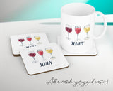 Personalised Wine Glass Reserved For Cushion Gift Printed Name Design - Cushion Throw Pillow Gift For Him Her Christmas Gift CS335