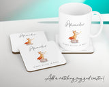 Personalised Fox Cushion Nursery Gift Printed Name Design - Pillow Gift For Girls Boys Nursery Bedroom Forest Decor Birthday Gift CS281