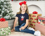 Matching Christmas Day T Shirt and Babygrow Vest - Penguin Stocking Design For Family - Matching Design for Mum Dad Baby and Kids NB040