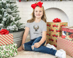Matching Christmas Day T Shirt and Babygrow Vest - Reindeer Watercolour Design For Family - Matching Design for Mum Dad Baby and Kids NB042