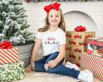 Matching Christmas Day T Shirt and Babygrow Vest - Leaping Reindeer Design For Family - Matching Design for Mum Dad Baby and Kids NB045
