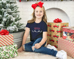 Matching Christmas Day T Shirt and Babygrow Vest - Leaping Reindeer Design For Family - Matching Design for Mum Dad Baby and Kids NB045